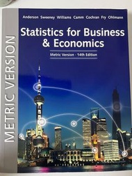 ［統計學原文書］Statistics for Business and Economics, 14e