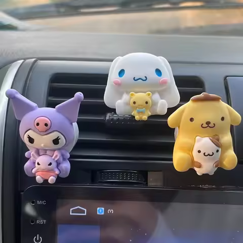 Kuromi Cinnamoroll Car Air Outlet fragranza decorazione Cute Melody Pompompurin Pochacco Kawaii Car 