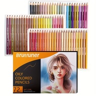 Brutfuner ชุดดินสอสีโทนสีผิวขนาด26/50/72ชิ้นชุดดินสอวาดภาพสีน้ำมันสำหรับสมุดภาพระบายสีมือใหม่ชุดศิลปะ