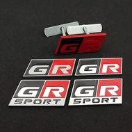 3d Metal GR Logo Car Front Grill Emblem Trunk Badge For Toyota Yaris CH R RAV4 Corolla Revo Hilux GR Sport Sticker Accessories