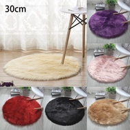 [AU]❀Round Soft Faux Sheepskin Fur Area Rugs Faux Fur Rug Bedside Rugs