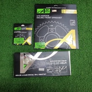 ( combo set ) RS150 & RSX 415H Aji racing sprocket set motor rantai set