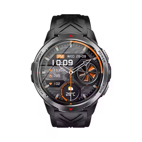 Men Outdoor Smart Watch 1.7inch Large Screen LED Flashlight KT88 Compass BT Calling Multi-Sports Fit