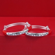 Horse 9999 Pure Silver Baby Bracelet Solid Bracelet Sterling Silver Bracelet Children Baby Full Mont