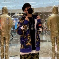 New Arrivals A Bathing Ape original Bape hooded men jacket pure cotton sports cardigan zipper couple