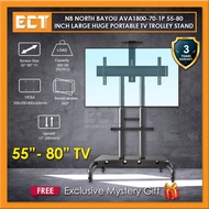NB North Bayou AVA1800-70-1P 55 to 80 Inch Large Huge Portable Height Adjustment TV Stand Trolley Ca