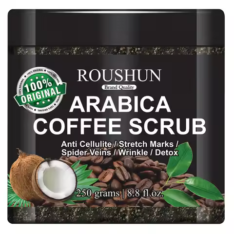 ROUSHUN ARABICA COFFEE SCRUB Large Capacity Family Pack Body Scrub Gentle Deep Cleansing Skin