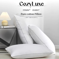 CozyLuxe Cloud Touch Pillow | Pure Cotton Fabric | Hotel Style Soft Support Washable