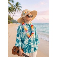 Outfit Aloha Hawaii Beach Dress woman fashion Spring And Summer Floral Dress Beach Baju Pantai 🦋
