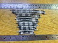 N Scale Tomix  Curved rail C Radius 15  Grey 6 sizes.  N Scale Tomix รางโค้ง C รัศมี 15 สีเทา 6 ขนาด