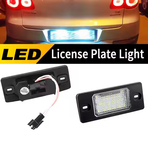 2pcs LED Number License Plate Light Lamp Error Free for VW Bora Golf 4 5 Wagon Passat Tiguan Touareg