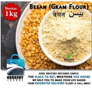 Besan 1kg - Gram Flour - Pure Besan Flour (Gluten Free - Non GMO) GS