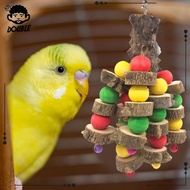 [Tisity] Bird Toys Budgie Accessory Natural Budgie Canary Blocks Cockatoo Medium Best