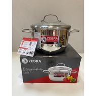 Zebra Stainless Steel Pot With High-Grade Glass Lid - Imported Genuine Thailand. Size From 18-20-22-24cm