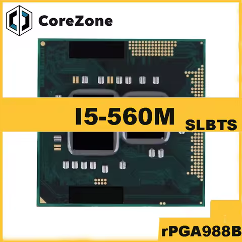 Core i5-560M i5 560M SLBTS 2.6 GHz Dual-Core Quad-Thread CPU Processor 3W 35W Socket G1 / rPGA988A