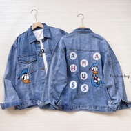 OVERSIZE EMBROIDERED JEANS JACKET CODE MP 70 WOMEN'S JACKET/ EMBROIDERED JACKET/ MICKEY JACKET/ jack