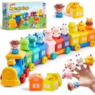 Feilo number train blocks bricks compatible duplo train children's toy building blocks