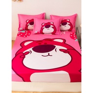 Hellokitty Pink Bed Sheet 90x135x200cm Girls KT Cat Bed Cover 0.9 X1.35 X2m Mattress Cover