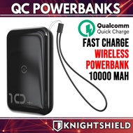 powerbank KnightShield Baseus 10000mAH Mini S Bracket Fast Charging Powerbank PD Type C Cable Power Bank Fast Charge Cab
