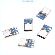 VIVI Metal 14 Pin Connector Type-c Connector Breakout P-CB Board 4 Core Welding Wire Charging Data T