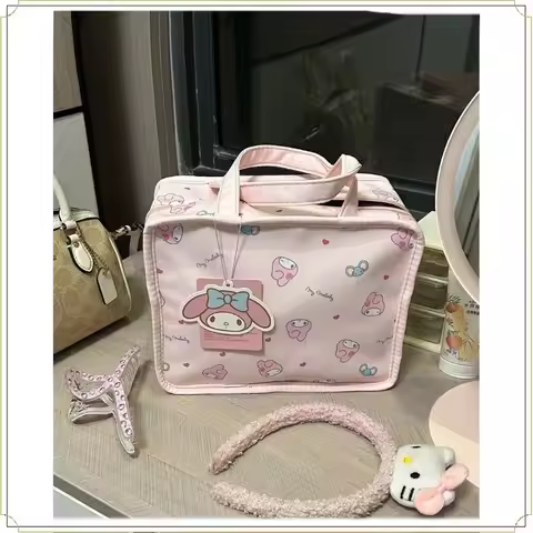 Makeup Bag Large Capacity Japanese Cartoon Makeup Bag Cute Printed Portable Storage Bag