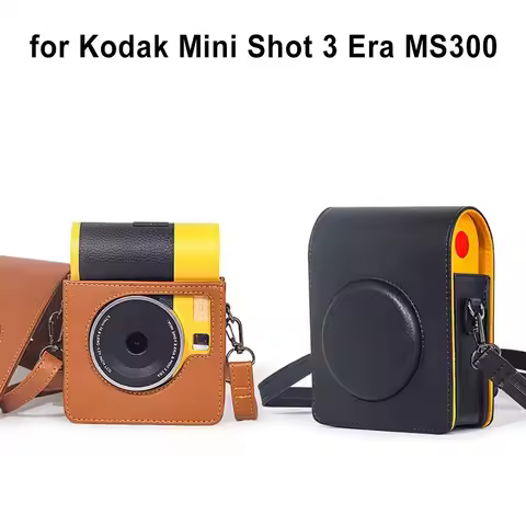 with Shoulder Strap Instant Camera Case PU Leather Shockproof Protective Cover Wear Resistant for Ko