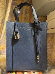 Marc Jacobs Micro Tote Azure Blue / Mini Grind Colorblock Leather Tote Bag