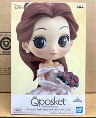 🧲現貨 全新 正版 日版 Qposket 迪士尼 美女與野獸 Belle 珍珠色 婚紗ver. 景品Disney figure 模型公仔 擺設 未開封