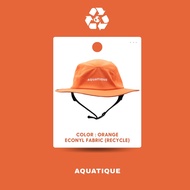 AQUATIQUE - BUCKET - ECONYL ORANGE - หมวกดำน้ำ หมวกเล่นน้ำ หมวกเซิร์ฟ เดินป่า แคมป์ปิ้ง กันแดด กันย