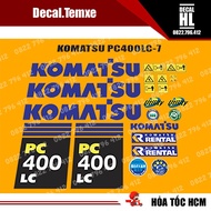 Bộ tem dán máy xúc Komatsu Pc400Lc-7. Tem dán máy xúc Komatsu