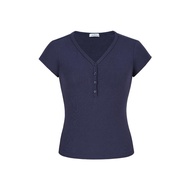 MOSSES QUEEN Button Short Sleeve Pretty Girl Valentines Day Red Simple and Generous Shirt Pretty Bro