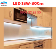 Bộ Đèn Tủ Bếp Dùng Thanh Led V16-16mm Gồm Led 16w/m Cảm Biễn Vẫy Nguồn 12V Kich Thước 60Cm 80Cm 100