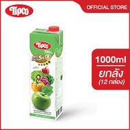 [ยกลัง] TIPCO Profiber น้ำผักผสมน้ำผลไม้ สูตรแอปเปิ้ลเขียว Mixed Veggie & Green Apple 100% ขนาด 1000
