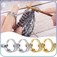 SULIN 2PCS Crochet Finger Ring Thimble Ring Crafts Household Adjustable DIY Yarn Guides
