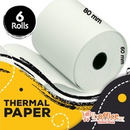 Adding Machine Roll - 80mm x 60mm(d) - Thermal Paper - 6rolls