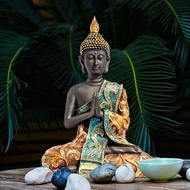 T Thailand Buddha Statue Zen Small Ornaments Car Home Decoration Crafts Entrance Wine Cabinet Restau
