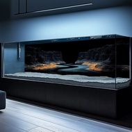 HD Canyon Black Fish Tank Background Sticker Three-Dimensional Aquarium Stream Tank Grass Tank Backg