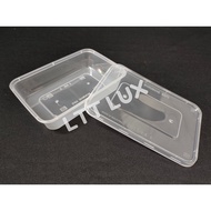 MW S500 - 500ml Rectangular Plastic Disposable Food Container (50pcs±) / Bekas Bungkus Plastik