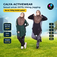 Asyiqmuslim  Baju Sukan Wanita ( Set Baju + Seluar) CALYA Pakaian Sukan Muslimah