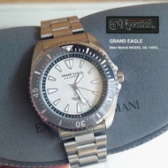 นาฬิกาผู้ชาย GRAND EAGLE รุ่น GE-145G นาฬิกาข้อมือ สายเหล็ก หน้าปัดพรายน้ำ สีขาว กันน้ำ พร้อมกล่อง