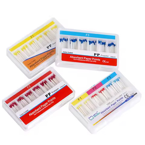 1 Box Dental Absorbent Paper Points Root Canal Endodontics Absorption F1 F2 F3 02 04 06 Taper Assort