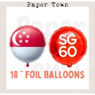 Singapore SG60 Foil Balloons / Singapore Flag Balloons SG60