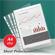 A4 11 Hole Sheet Protector 10 sheets | Clear Sheet Protector | A4 Paper Protector Sheet | 文件袋