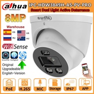 Kamera Dahua 8mp Ipc-hdw3849h-as-pv-pro Smart Dual Light Active Deterrence Red Blue Light Wizsense D