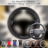 A Customized Car Steering Wheel For Mitsubishi Outlander 2013 Mirage 2014 ASX L200 Microfiber Leathe