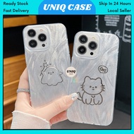 VIVO V23e V25 V25e V27 V30 V30e V40 Pro Lite T1x 4G 5G cat cartoon feather case casing 手机壳