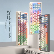 K82 Wired Keyboard Three-Color Design Water-Resistant RGB Keyboard Mechanical Feel For Office Use De