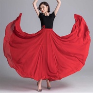 720 Degree Chiffon Large Swing Skirt Beach Skirt Xinjiang Dance Square Dance Skirt Fairy Long Skirt 