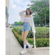WHITE CROPTOP TUBE SHIRT