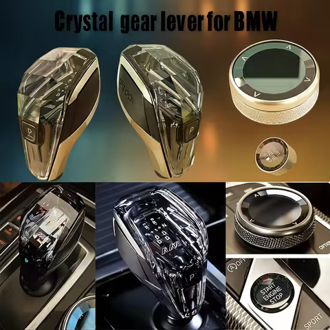 Crystal Gear Shift Handle For BMW F10 F20 F21 F22 F32 F33 F36 G30 Gear Shift Lever Head F06 F12 F13 